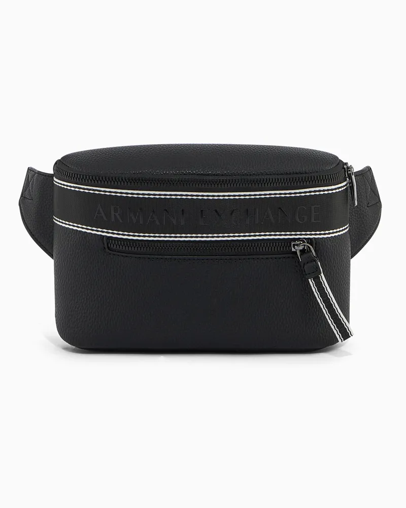 Armani Exchange Marsupio con tape logo Nero