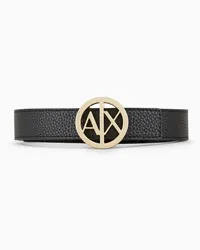 Armani Exchange OFFICIAL STORE Cintura Con Ardiglione Con Logo Nero