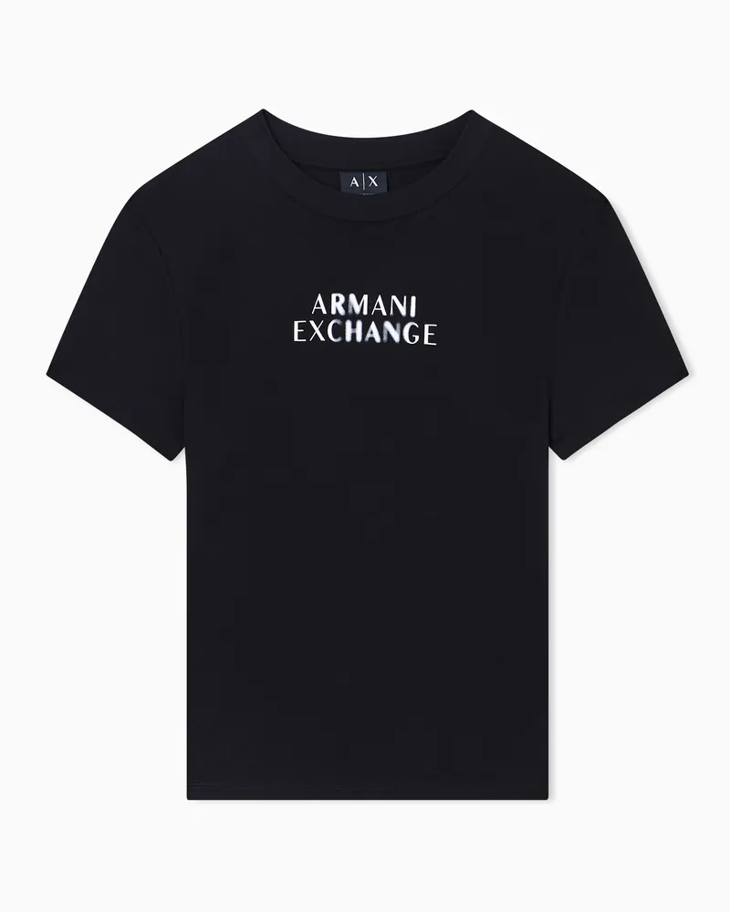Armani Exchange Regular fit T-shirt in cotone Nero