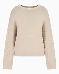 Armani Exchange OFFICIAL STORE Maglione Con Maniche Lavorato In Cotone Organico Asv Beige