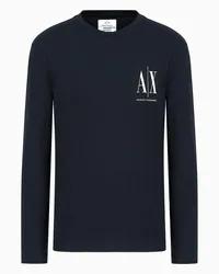 Armani Exchange OFFICIAL STORE T-shirt Regular Fit In Jersey Blu