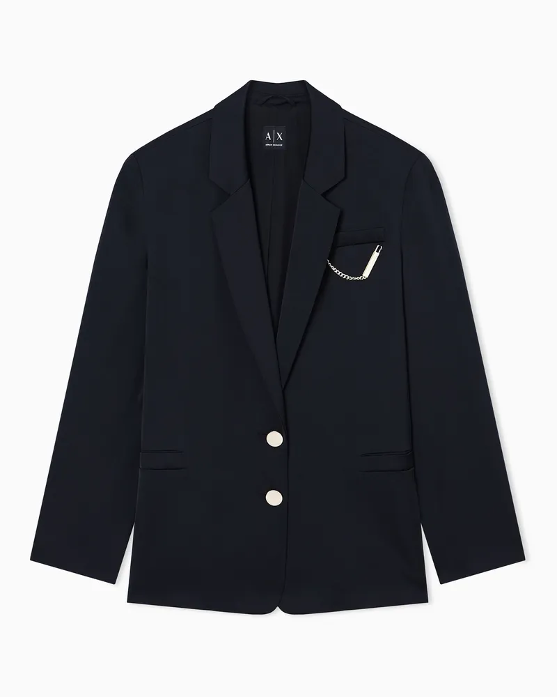 Armani Exchange Giubbotto leggero in raso crepe riciclato Nero