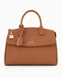 Armani Exchange OFFICIAL STORE Borsa A Mano Bauletto Con Lucchetto E Dettagli In Metallo Asv Cuoio