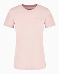 Armani Exchange OFFICIAL STORE T-shirt Regular Fit Con Stampa Mini Signature In Cotone Asv Rosa