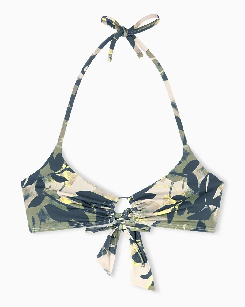 Armani Exchange Top Bikini Fascia Elasticizzata Verde