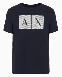 Armani Exchange OFFICIAL STORE T-shirt Slim Fit In Jersey Con Logo Blu