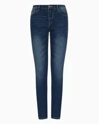 Armani Exchange OFFICIAL STORE Jeans In Denim Di Cotone Comfort J01 Super Skinny Blu