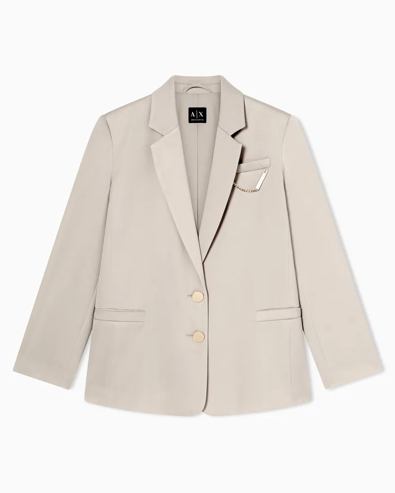 Armani Exchange Giubbotto leggero in raso crepe riciclato Beige
