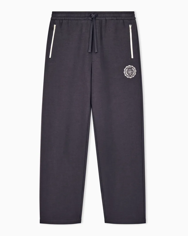 Armani Exchange Pantaloni jersey cotone stretch Crossover fit over Marrone