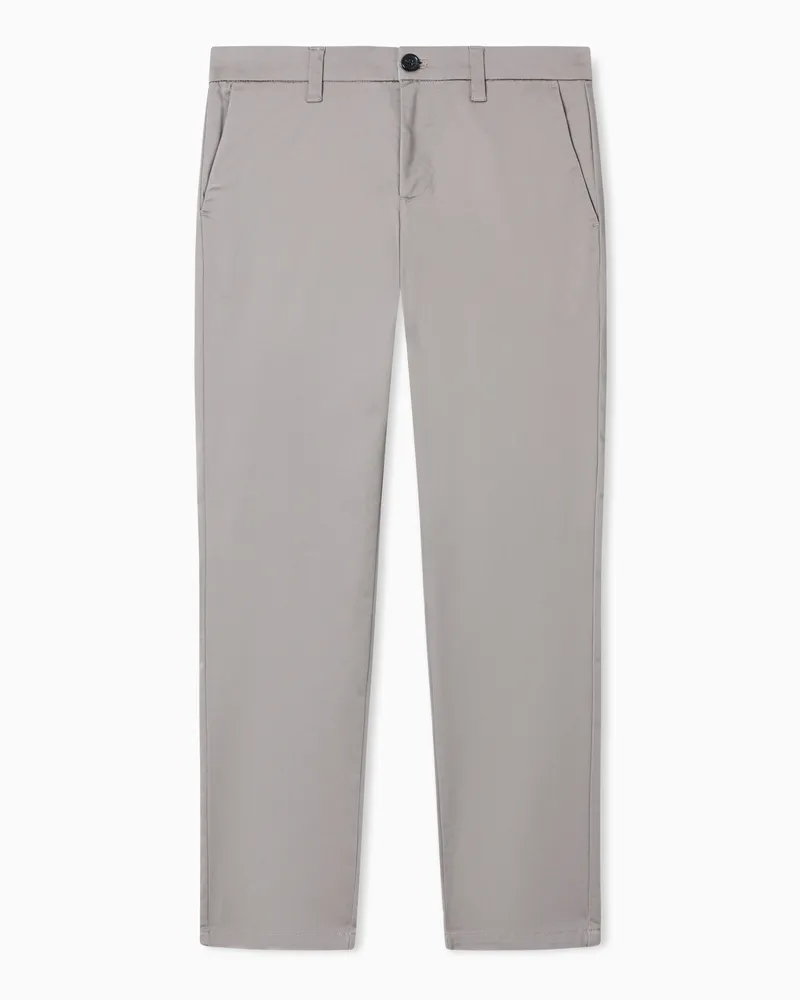 Armani Exchange Pantaloni chino in popeline di cotone Beige