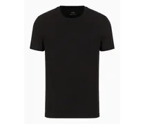 Armani Exchange OFFICIAL STORE T-shirt Regular Fit In Cotone Pima Nero