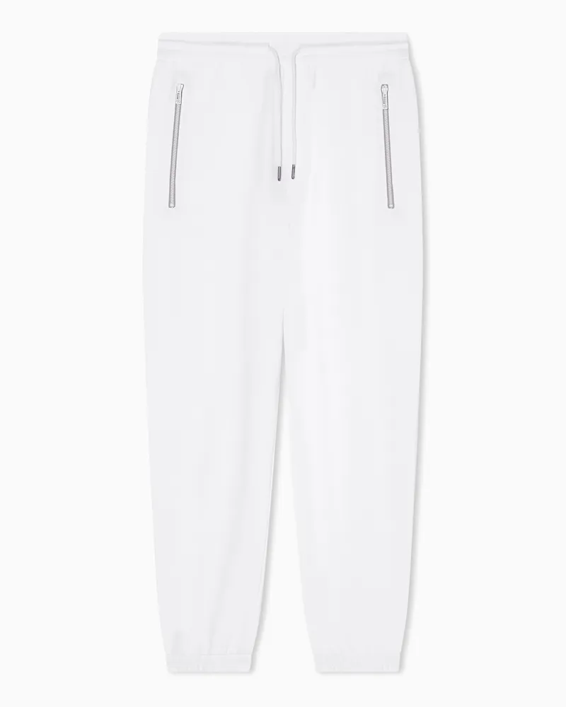 Armani Exchange Pantaloni jogger in cotone Bianco