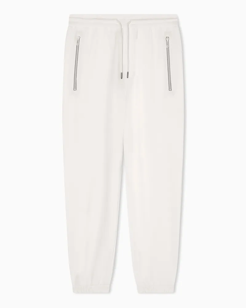 Armani Exchange Pantaloni jogger in cotone Bianco