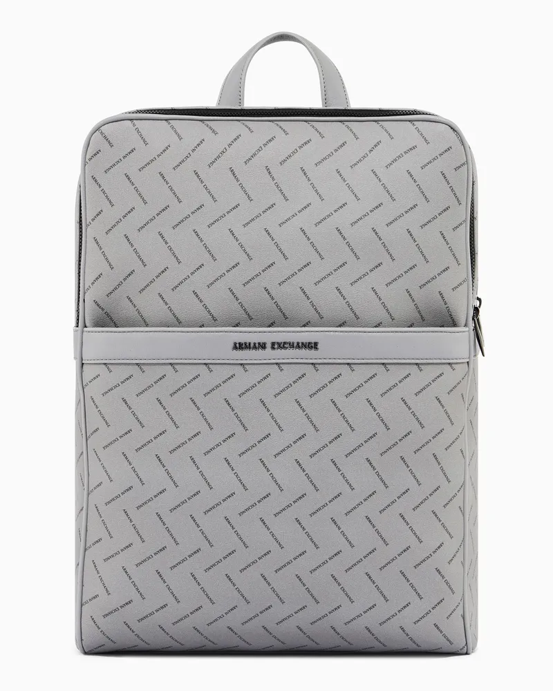 Armani Exchange Zaino in Tessuto Tecnico Monocromo Grigio