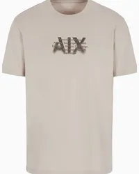 Armani Exchange OFFICIAL STORE T-shirt Regular Fit Con Logo Urban Military In Cotone Asv Beige