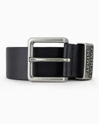 Armani Exchange OFFICIAL STORE Cintura In Ecopelle Nero