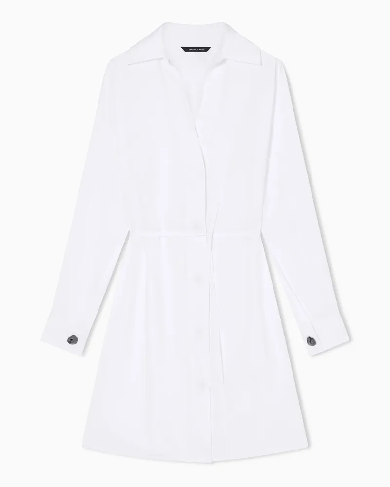 Armani Exchange Abito Corto Chambray Bianco
