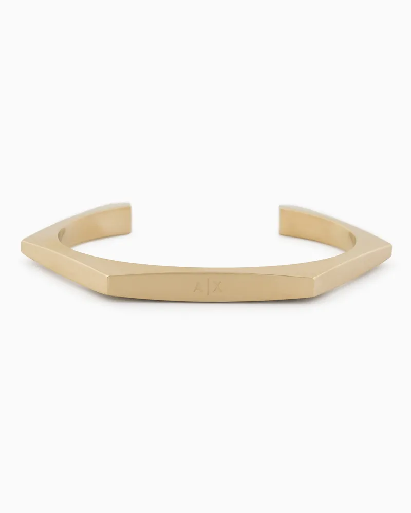 Armani Exchange Bracciale manchette in acciaio inossidabile color oro Multicolore