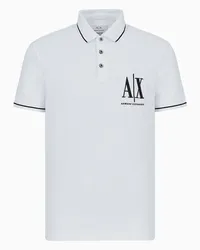 Armani Exchange OFFICIAL STORE Polo Regular Fit In Piquet Icon Project Bianco