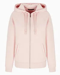 Armani Exchange OFFICIAL STORE Felpa Con Cappuccio E Zip In Tessuto Stretch Rosa