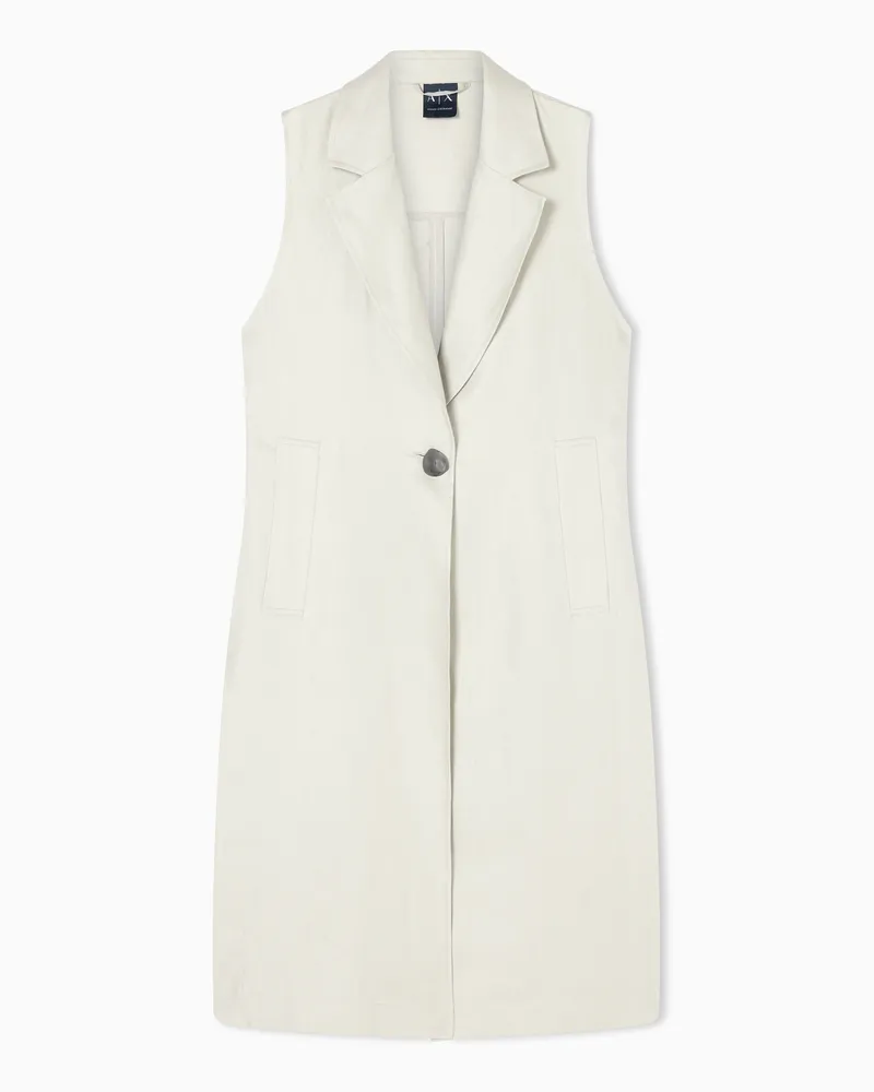 Armani Exchange Trench destrutturato in twill di lino Beige