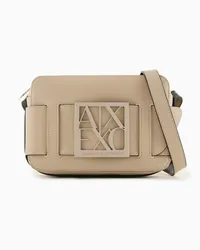 Armani Exchange OFFICIAL STORE Camera Case Con Tracolla Regolabile Beige