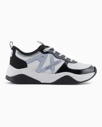 Armani Exchange OFFICIAL STORE Sneakers Chunky Con Logo Azzurro