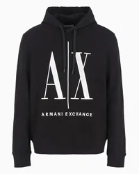 Armani Exchange OFFICIAL STORE Felpa Con Cappuccio Icon Project Nero