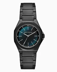 Armani Exchange OFFICIAL STORE Orologio A Tre Lancette In Acciaio Inossidabile Nero Nero