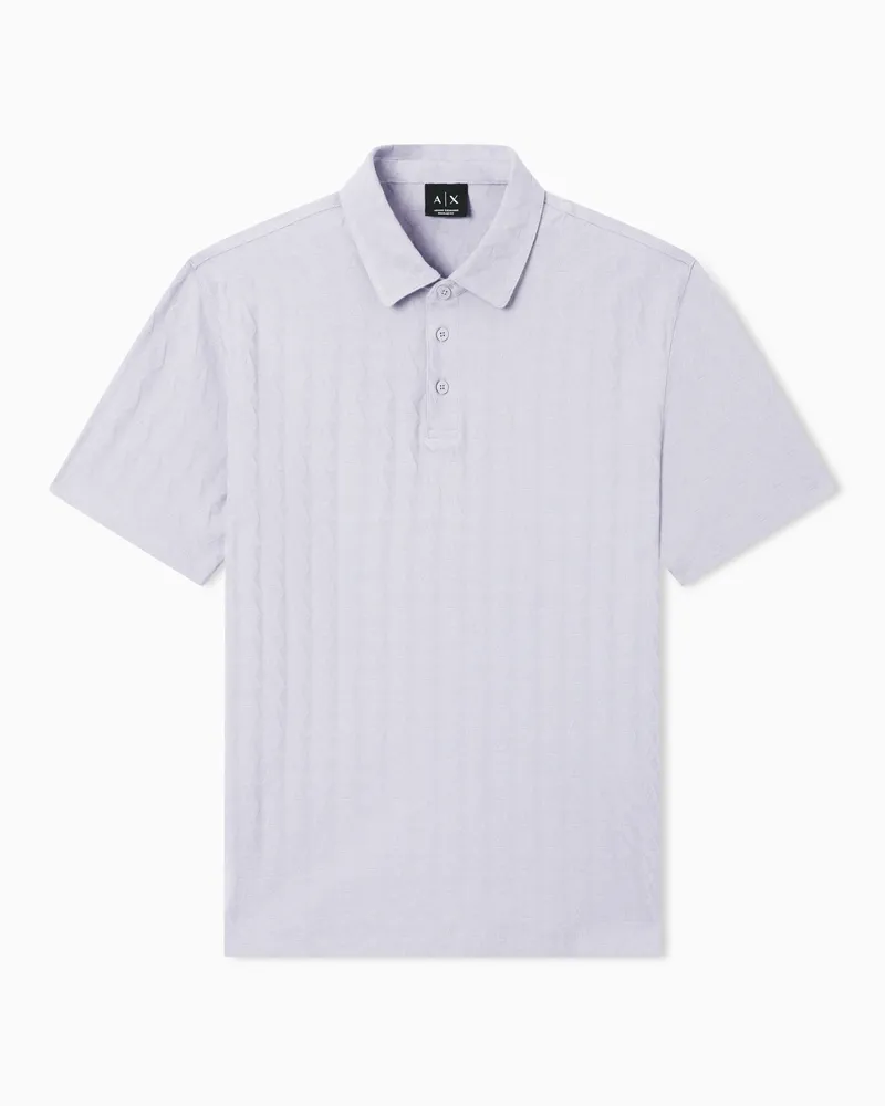 Armani Exchange Polo regular fit in cotone mercerizzato Grigio
