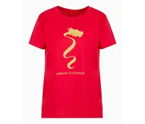 Armani Exchange OFFICIAL STORE T-shirt In Jersey Rosso