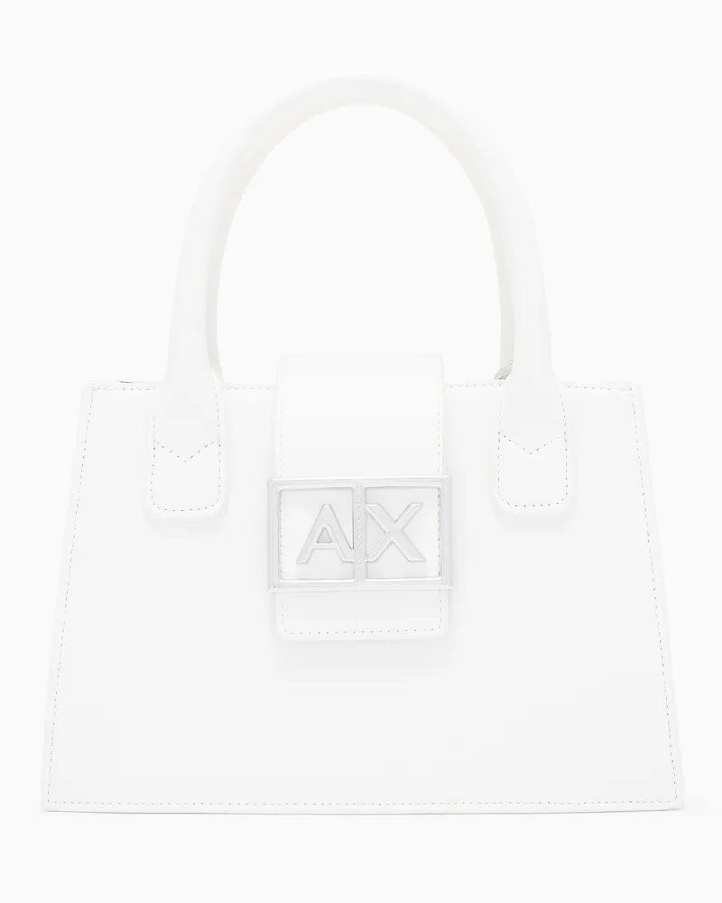 Armani Exchange Top handles in tessuto tecnico Bianco