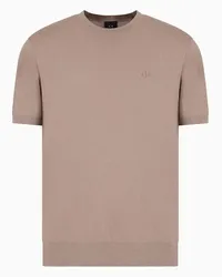 Armani Exchange OFFICIAL STORE T-shirt In Maglia Di Cotone Organico Asv Tortora