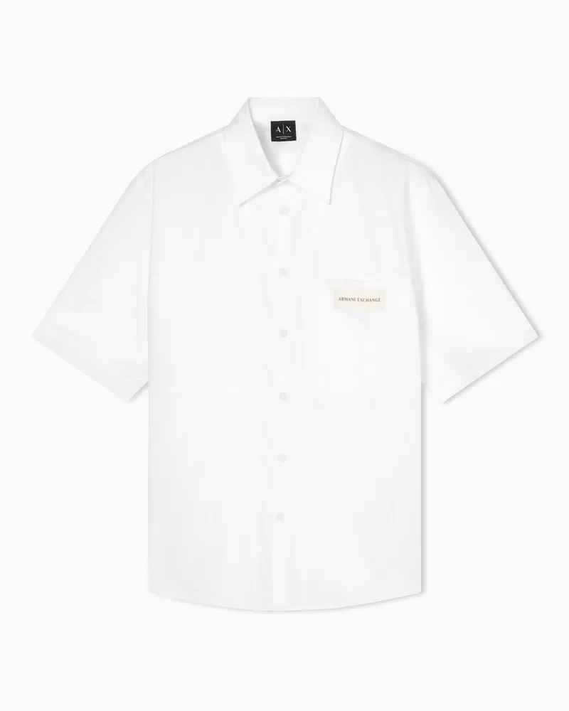 Armani Exchange Camicia in cotone Bianco