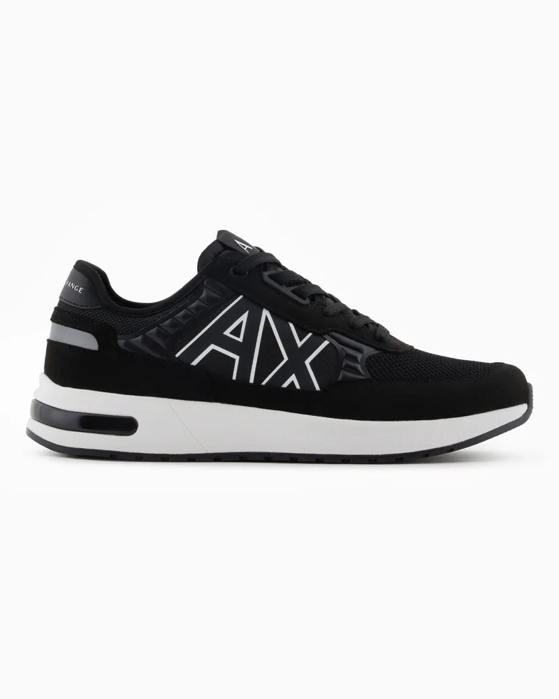 Armani Exchange Sneakers con suola alta e logo Nero