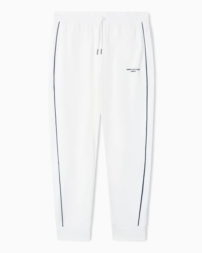 Armani Exchange Pantaloni in interlock Bianco