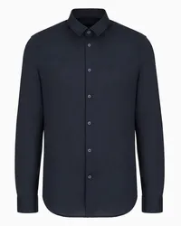 Armani Exchange OFFICIAL STORE Camicia In Popeline Blu