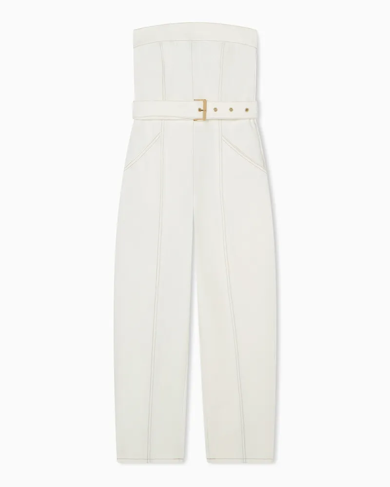 Armani Exchange Jumpsuits in denim Bianco