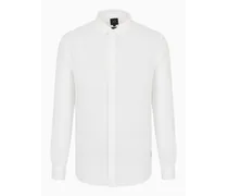 Armani Exchange OFFICIAL STORE Camicia Regular Fit In Puro Lino Bianco