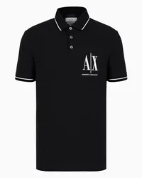 Armani Exchange OFFICIAL STORE Polo Regular Fit In Piquet Icon Project Nero