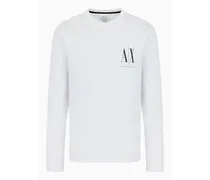 Armani Exchange OFFICIAL STORE T-shirt A Maniche Lunghe Bianco