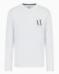 Armani Exchange OFFICIAL STORE T-shirt Regular Fit In Jersey Bianco