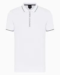 Armani Exchange OFFICIAL STORE Polo Con Logo A Contrasto Bianco