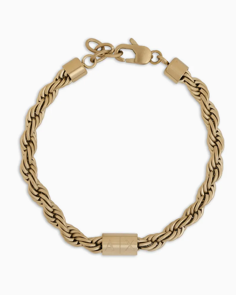 Armani Exchange Bracciale a catena in acciaio inossidabile color oro Multicolore