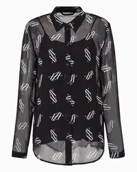 Armani Exchange OFFICIAL STORE Camicia In Chiffon Asv Nero