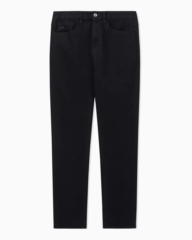 Armani Exchange Jeans slim fit a cinque tasche in cotone Nero
