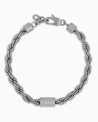 Armani Exchange OFFICIAL STORE Bracciale A Catena In Acciaio Inossidabile Argento