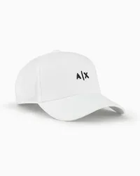 Armani Exchange OFFICIAL STORE Cappello Con Visiera E Logo Ricamato Bianco