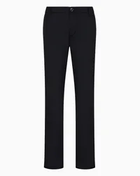 Armani Exchange OFFICIAL STORE Pantaloni Chino In Cotone Satinato Stretch Nero