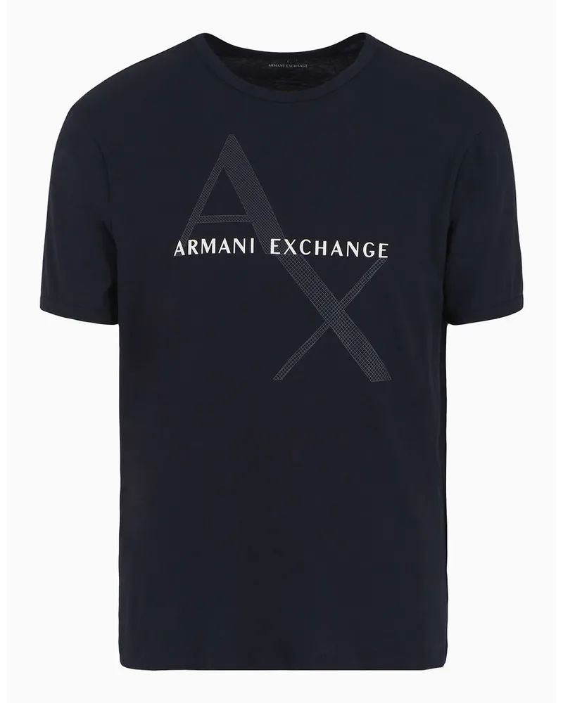 Armani Exchange OFFICIAL STORE T-shirt Regular Fit In Jersey Blu